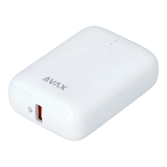 AVAX PB105B MINI 10000mAh Type C/PD 20W+QC fehér power bank