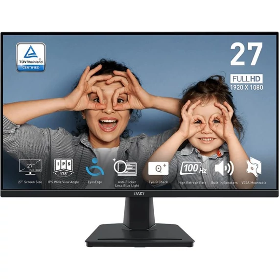 MSI 27" Pro MP275 FHD IPS 100Hz HDMI/VGA fekete monitor