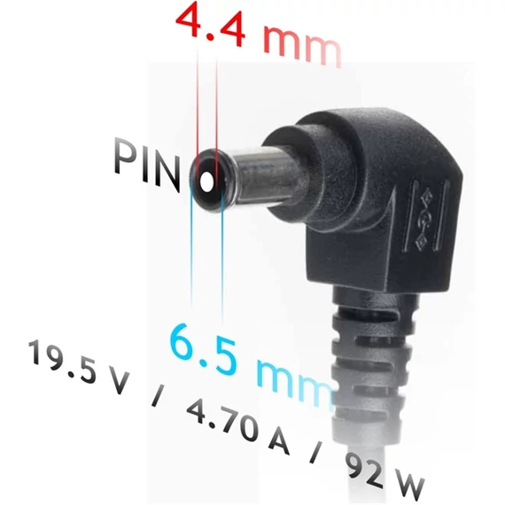 AKYGA AK-ND-20 19,5V/4,7A/92W 6,5x4,4mm laptop töltő