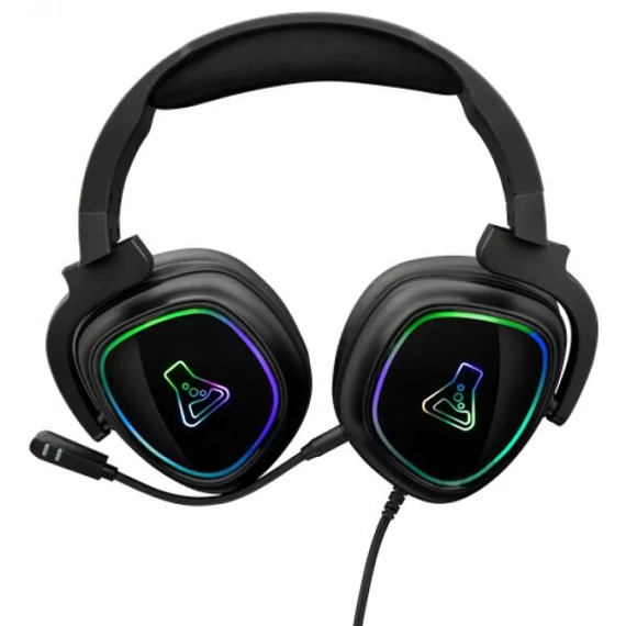 THE G-LAB Korp Radium Black Gamer fejhallgató
