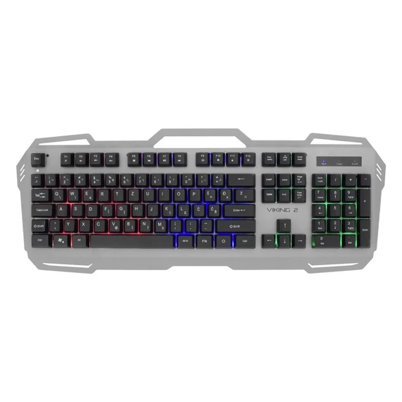 WHITE SHARK VIKING 2 GK-1924HU  gamer billentyűzet * ezüst/fekete