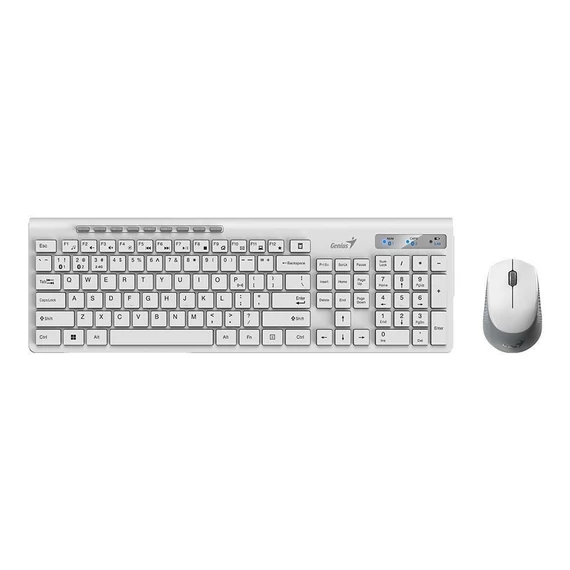 GENIUS  SlimStar 8230 vezeték nélküli Copilot billentyűzet és  egér* fehér   magyar