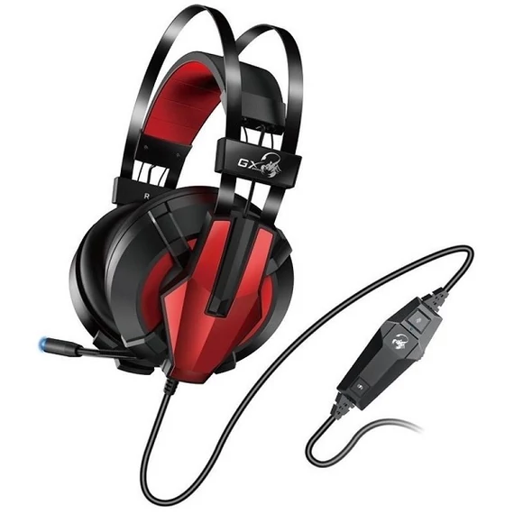 GENIUS  HS-G710V USB fekete-piros gamer headset * vezetékes