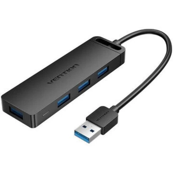 VENTION CHLBF  USB 3   fekete, 1m, hub 4-Portos táppal
