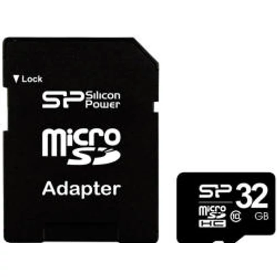 SILICON POWER 32GB Micro SD memóriakártya + adapter