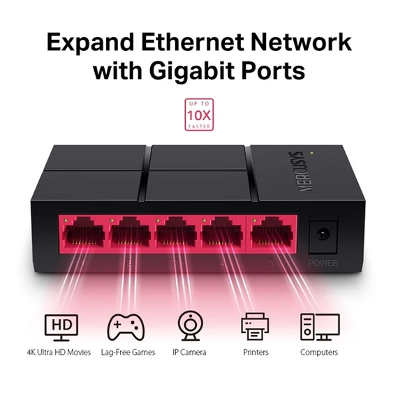 MERCUSYS hálózati Switch 5port Gigabit