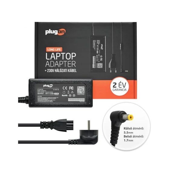 ASUS 19V 3.42A (65W) 5.5x2.5mm laptop töltő