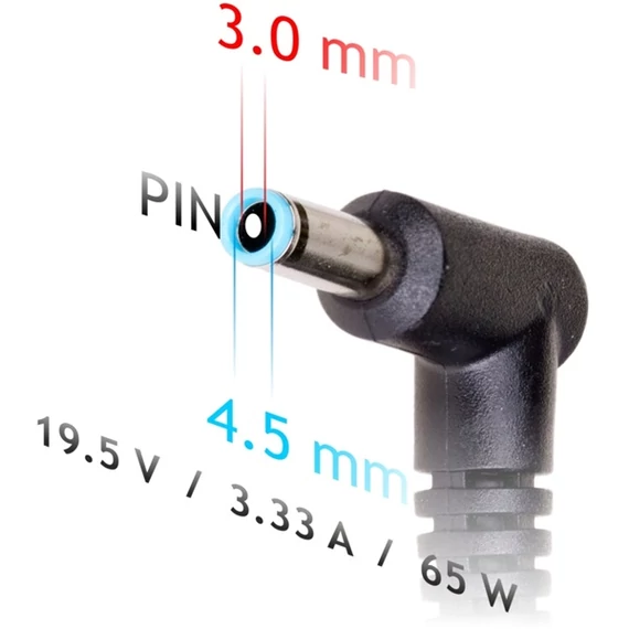 AKYGA 19,5V/3,33A/65W 4,5x3mm+pin notebook töltő