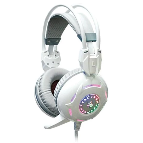 A4TECH BLOODY G300 GREYW Gamer fejhallgató, Szürke-Fehér