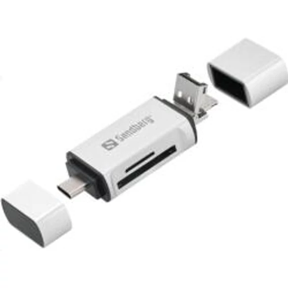 SANDBERG USB/Type-C /Micro USB kártyaolvasó
