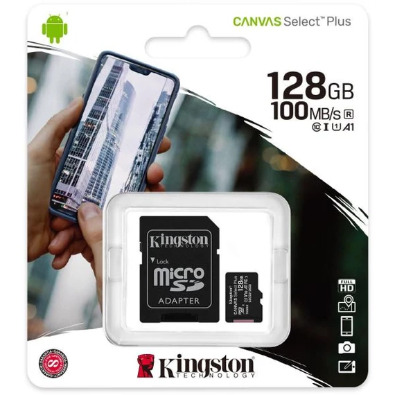 KINGSTON Micro SD memóriakártya + adapter