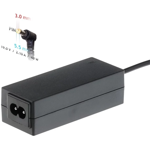 AKYGA 19V/2,1A/40W 5,5x3mm notebook hálózati töltő