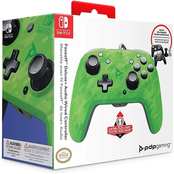 PDP Faceoff Deluxe+Nintendo Switch zöld kontroller