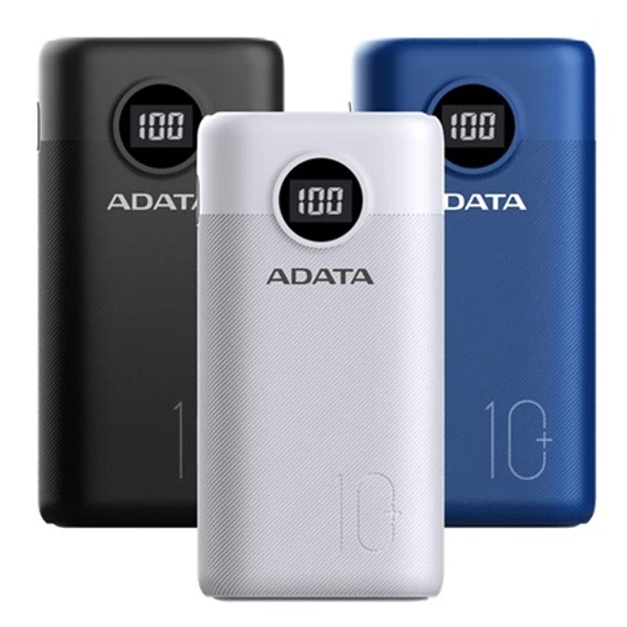 ADATA AP10000QCDDGTBLK 10000mAh fekete powerbank