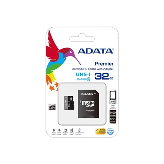 ADATA AUSDH32GUICL10-RA1 32GB microSDHC memóriakártya + adapter