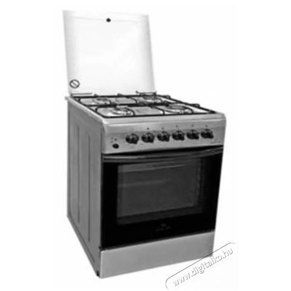 HAUSMEISTER Kombinált Tűzhely INOX