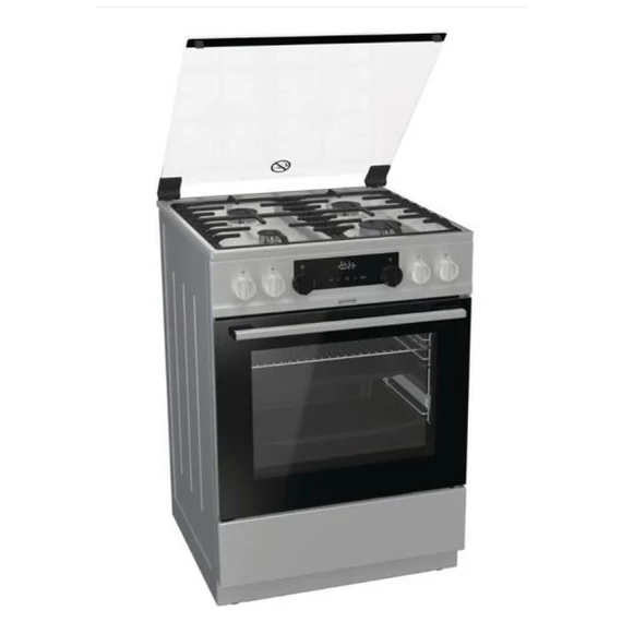 GORENJE Kombinált tűzhely inox 60cm 71L