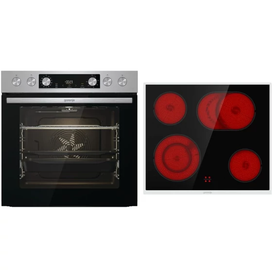 GORENJE BC3C04C02+ECD634X összeépíthető sütő+kerámia főzőlap szett