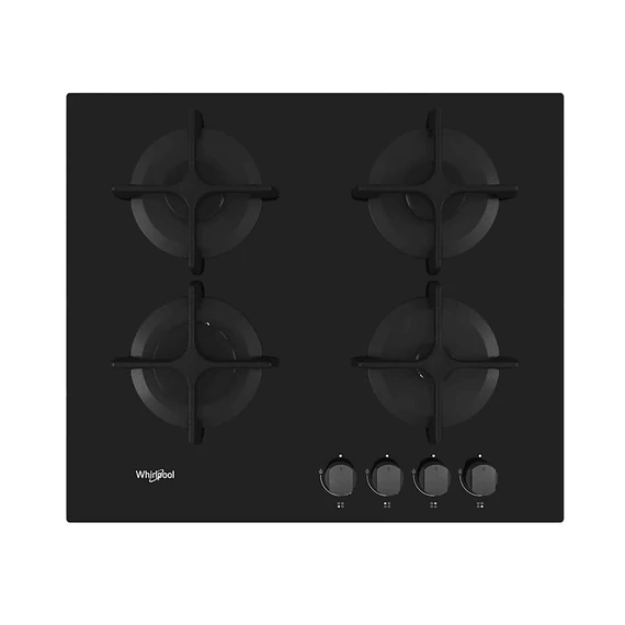 WHIRPOOL GOB 616/NB beépíthető edzett üveg gáz főzőlap 60cm