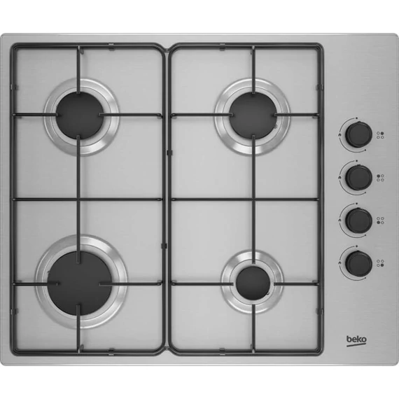 Beko HIGG-64120 SX beépíthető gázfőzőlap  4 főzőzóna