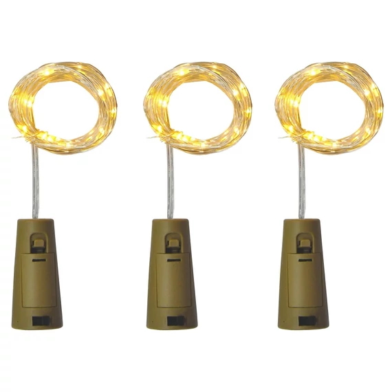 ENTAC ECL-20-BSWW drótfüzér 20 LED üvegdudóval 2m 3db/cs