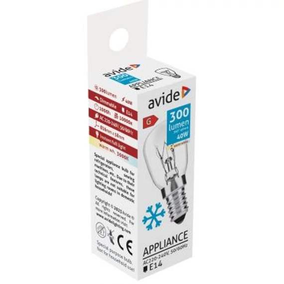 AVIDE ARCB14WW-40W  40W 3000K E14 hűtőizzó