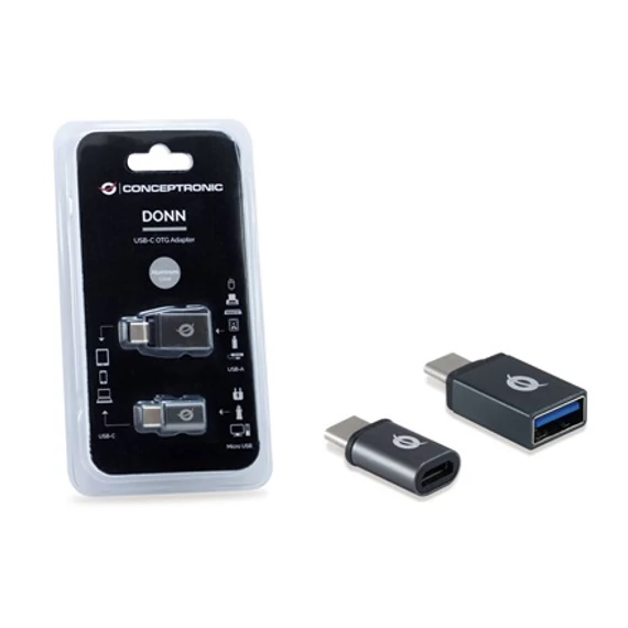 CONCEPTRONIC DONN04G USB-C > micro USB + USB-C > USB-A adapter