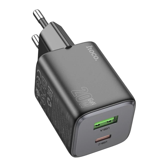 HOCO  N41 USB-A + Type-C PD20W hálózati töltő