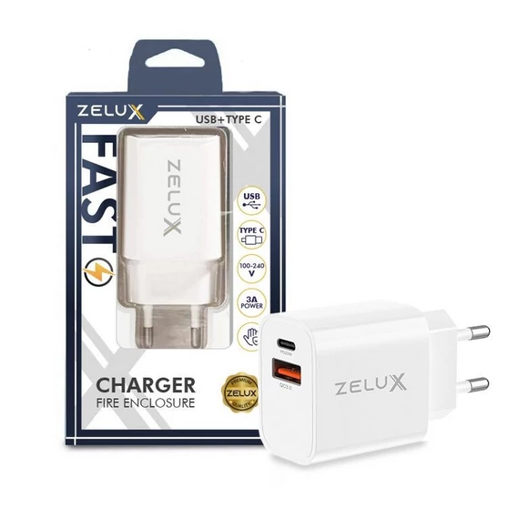 ZELUX U157 PD20 Dual USB hálózati töltő