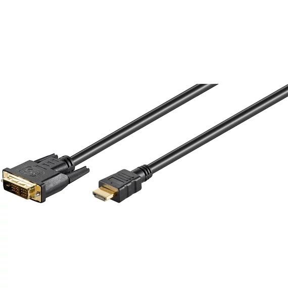 GOOBAY 51580 DVI - HDMI 2m aranyozott kábel
