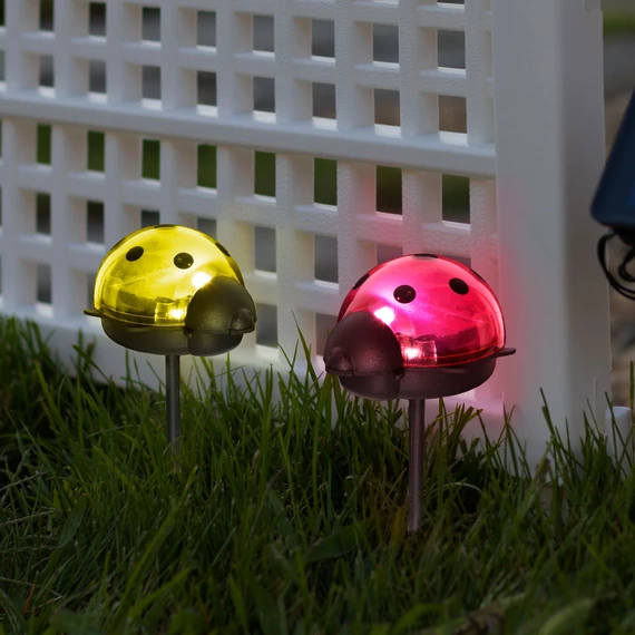 ELEN ELEN-02065 LED-es szolár katica  *piros-sárga