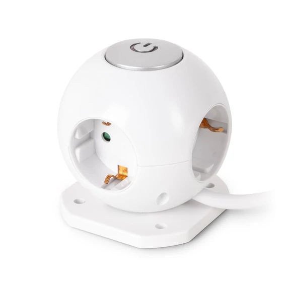 ENTAC ESC15G3GLOBE  gömb elosztó  *4 foglalattal  kapcsolóval 1.5m 3G1.5