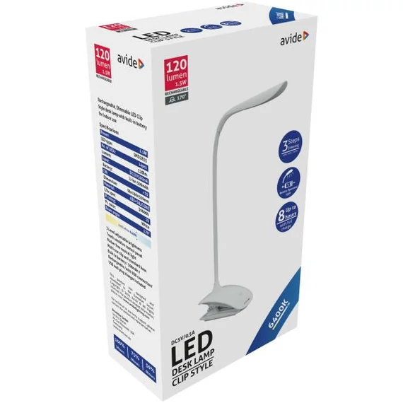 AVIDE ABLDL-CLIP-1,5W LED asztali lámpa csiptethető