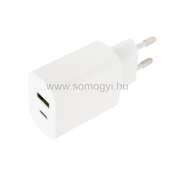 HOME 2in1 USB QC, PD gyorstöltő, 20 W