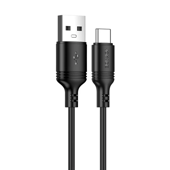 JOKADE töltő és adatkábel 2m USB-Type-C 3A fekete