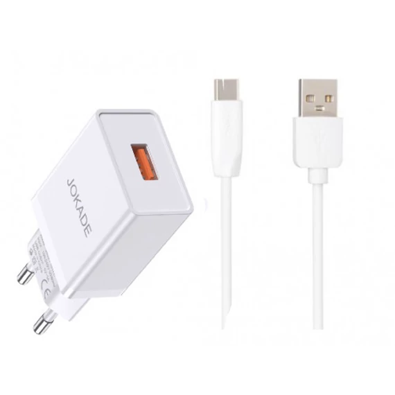 JOKADE JB022 USB 5A hálózati töltő + Type-C kábel