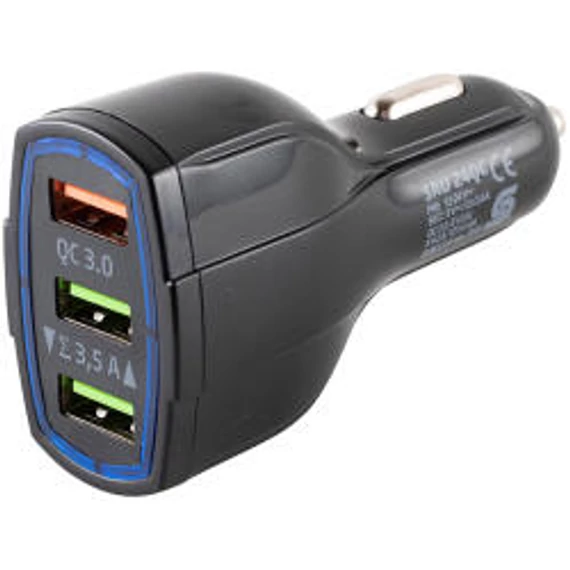 SAL autós USB töltő QC 3.0+2x2.4A