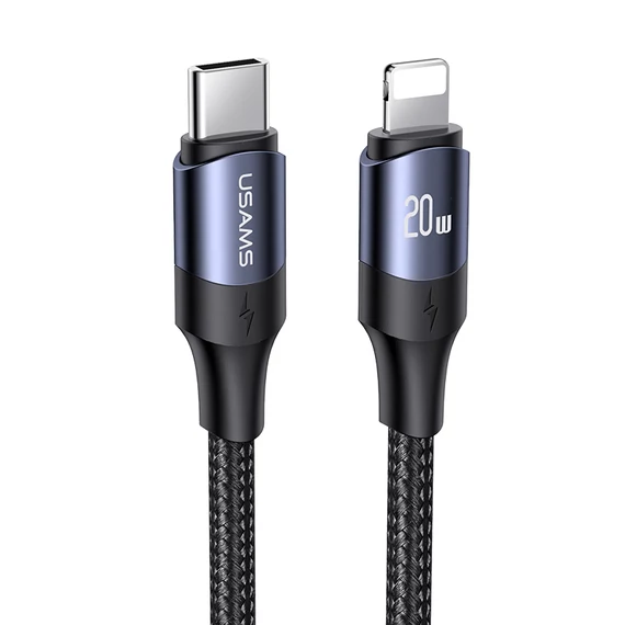 USAMS U71 Type-C - Lightning kábel 1,2m 20W fekete