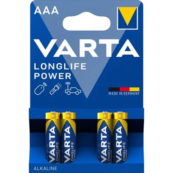 VARTA AAA Longlife Power mikroceruza elem 4db