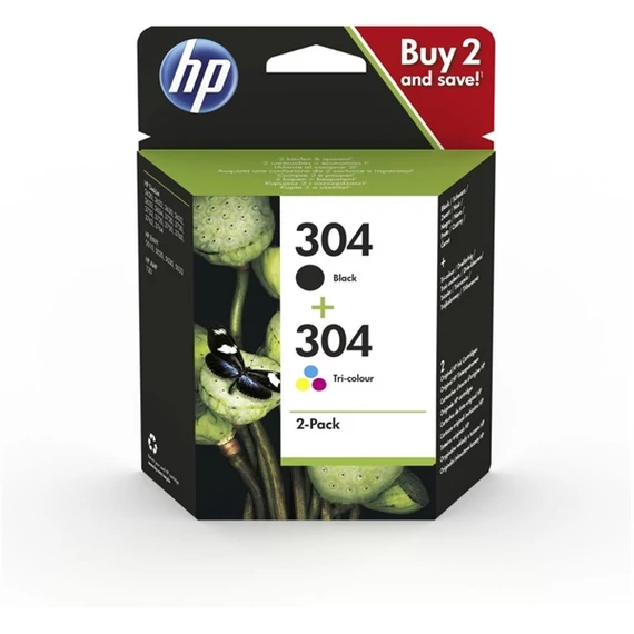 HP (304) fekete és háromszínű tintapatron csomag