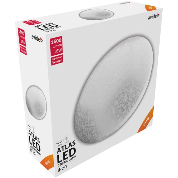 AVIDE ACLO33NW-18W-MO mennyezeti lámpa kerek ATLAS 4000K