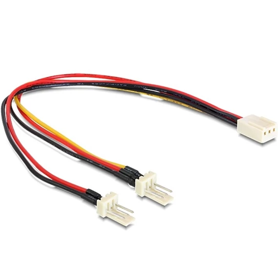 DELOCK Molex 3 pin anya > 2 x Molex 3 pin apa 22cm