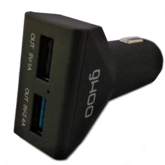 GHOO autós gyorstöltő adapter 2USB, 5V/3,4A, QC3
