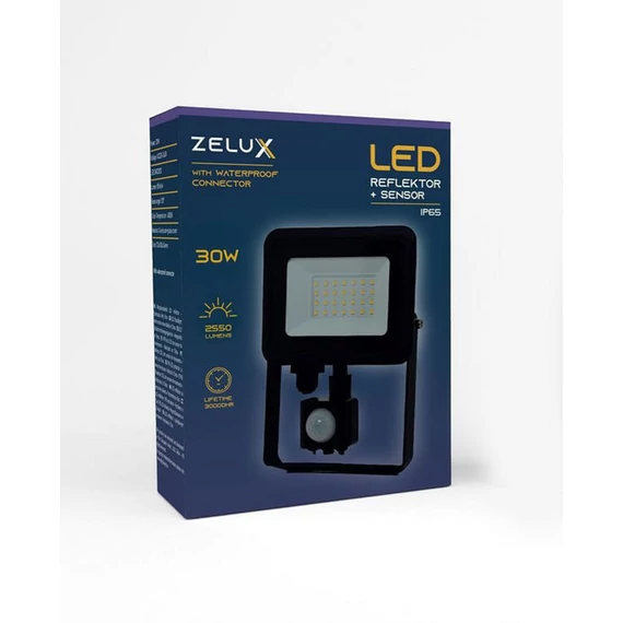 ZELUX LED reflektor mozgásérzékelővel 30W 4000K