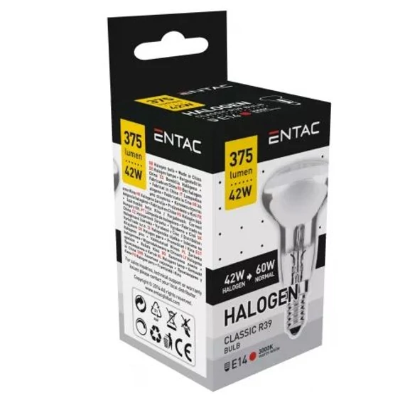 ENTAC halogén izzó E14 42W