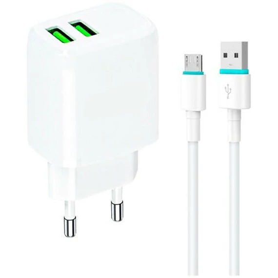 PHONER hálózati töltő 2,4A + micro USB kábel