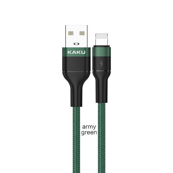 KAKU Lightning zöld töltőkábel 1m