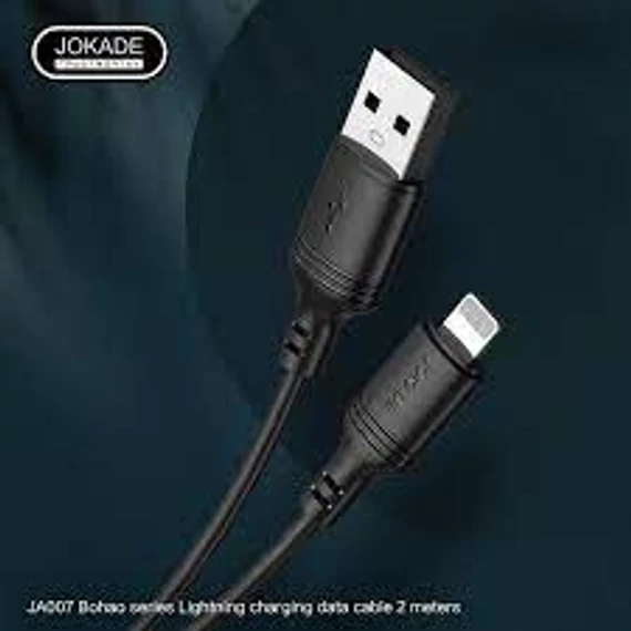 JOKADE töltő és adatkábel 2m Lightning fekete