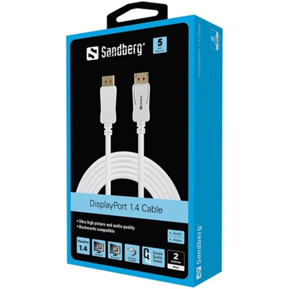 SANDBERG DisplayPort 1.4 2m összekötő kábel