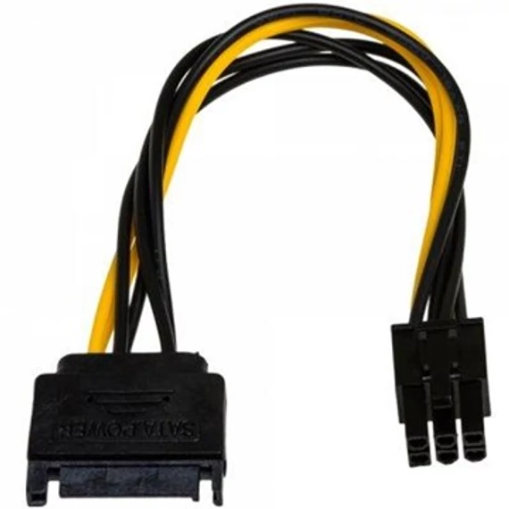 AKYGA VGA tápkábel 6PIN / Sata